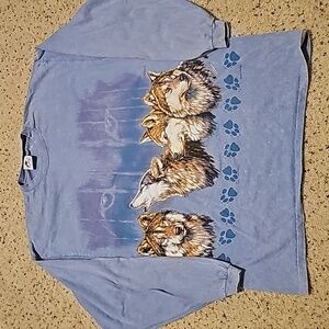 Vintage Long sleeve Wolf Shirt